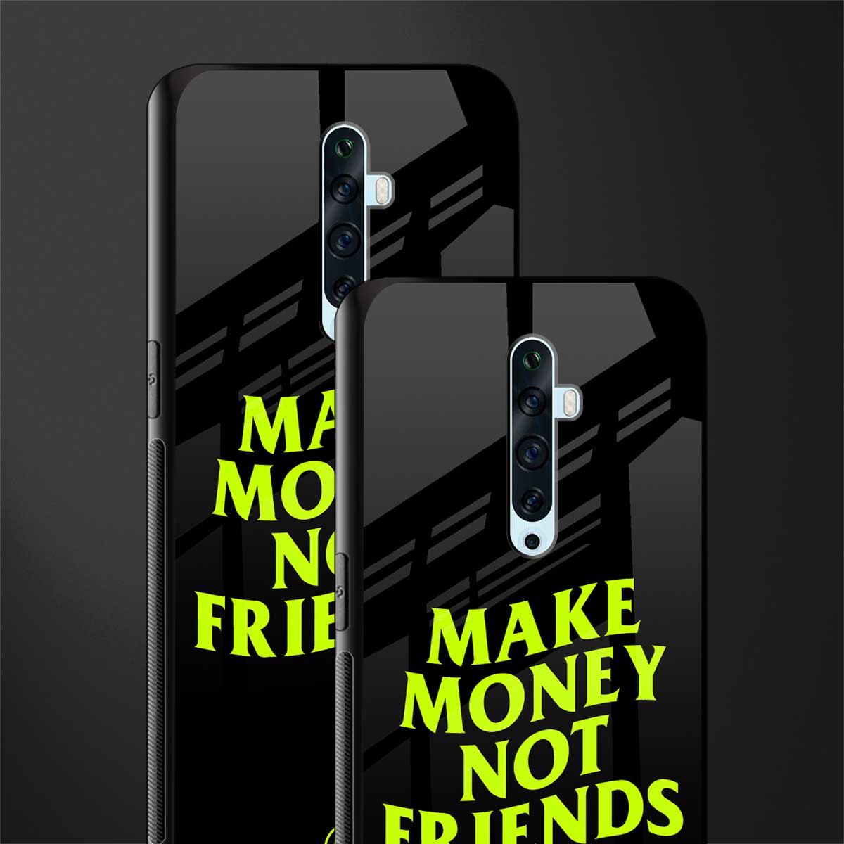 make money not friends glass case for oppo reno 2f image-2