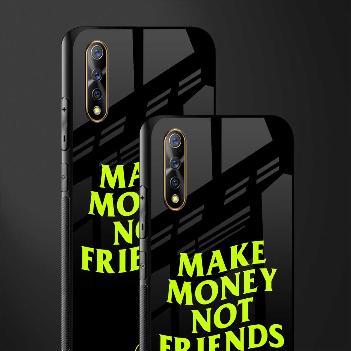 make money not friends glass case for vivo s1 image-2