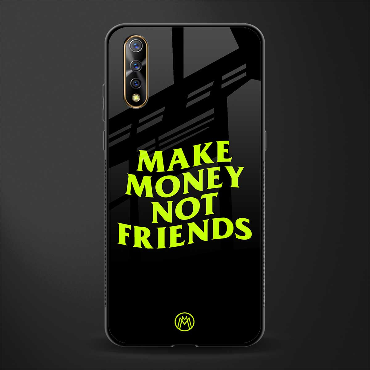 make money not friends glass case for vivo s1 image