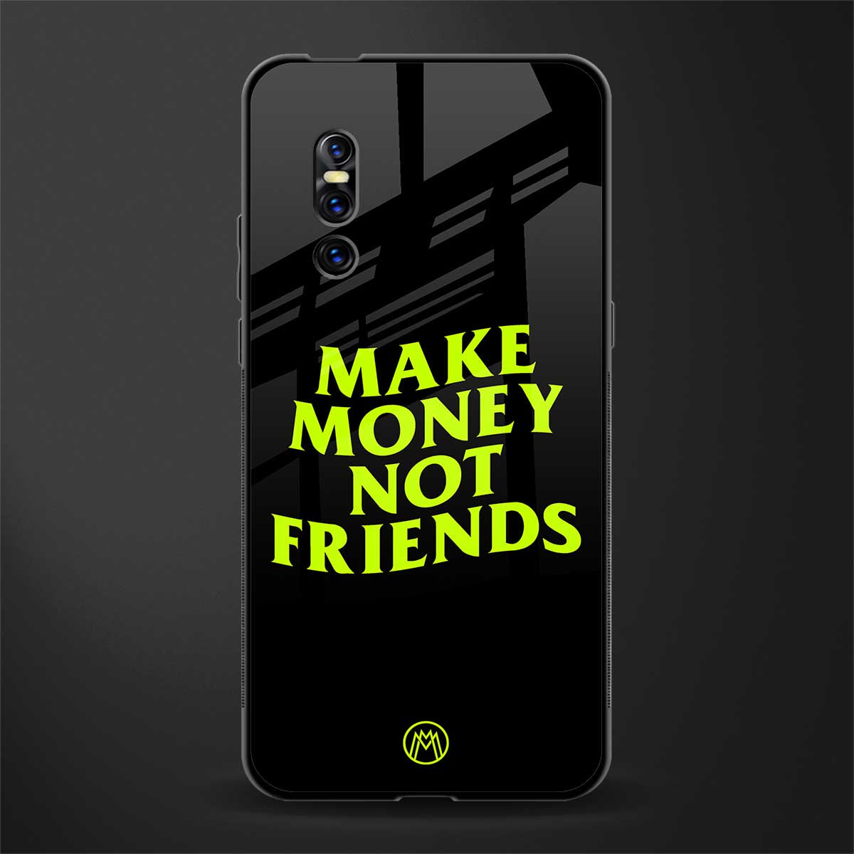 make money not friends glass case for vivo v15 pro image
