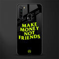make money not friends glass case for redmi note 8 image