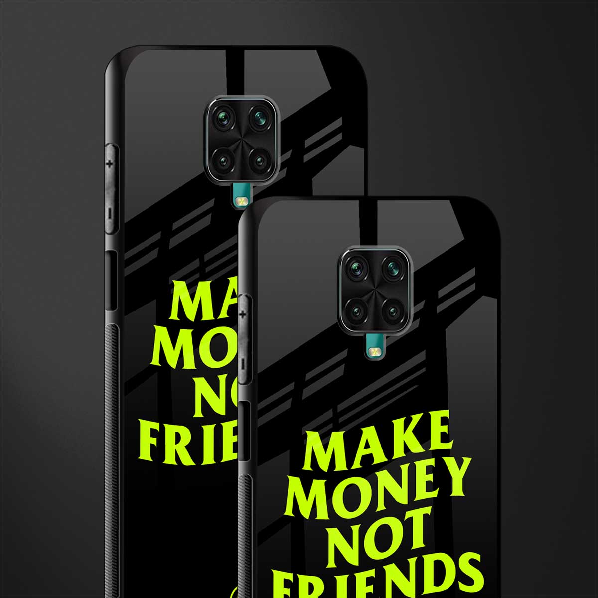 make money not friends glass case for redmi note 9 pro image-2