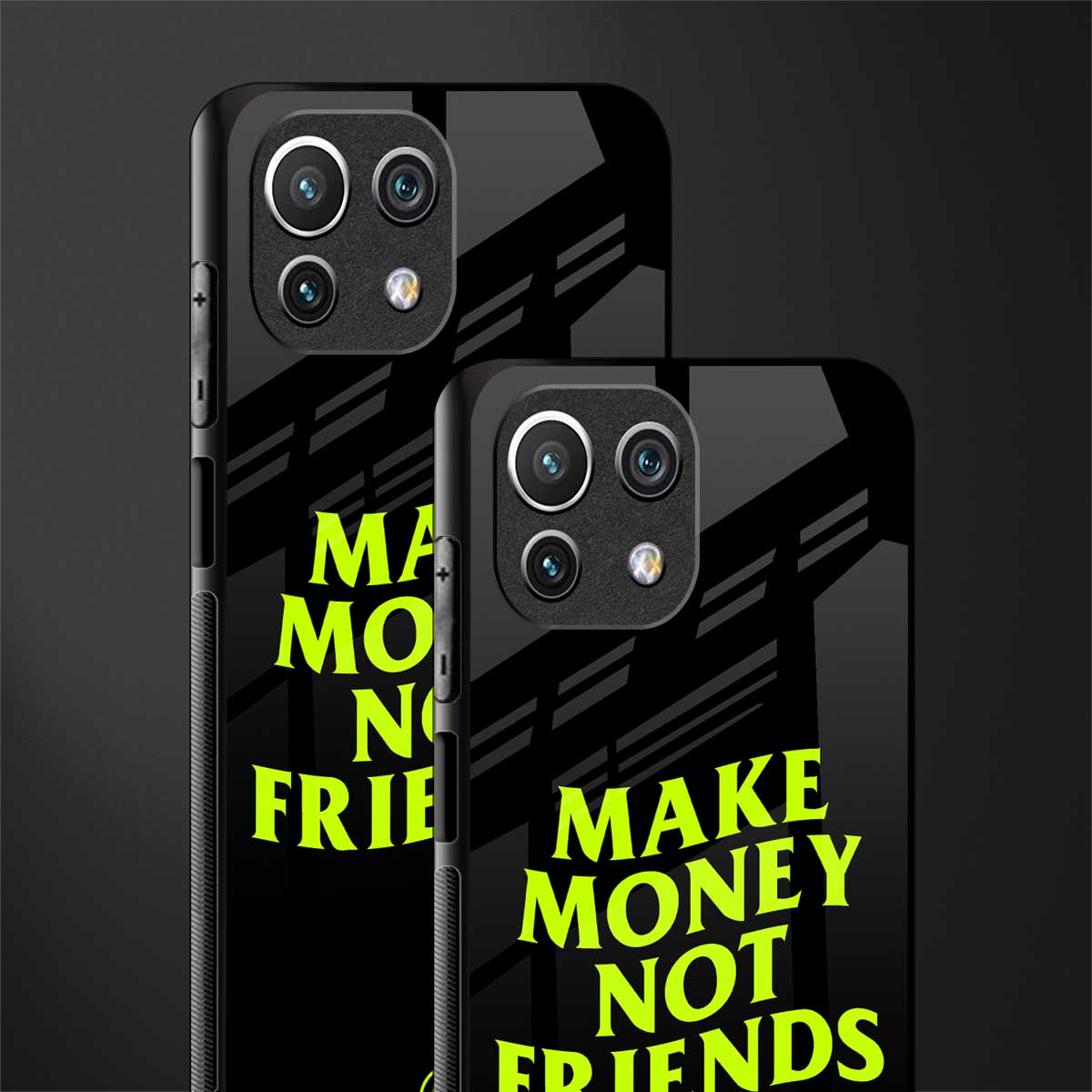 make money not friends glass case for mi 11 lite image-2