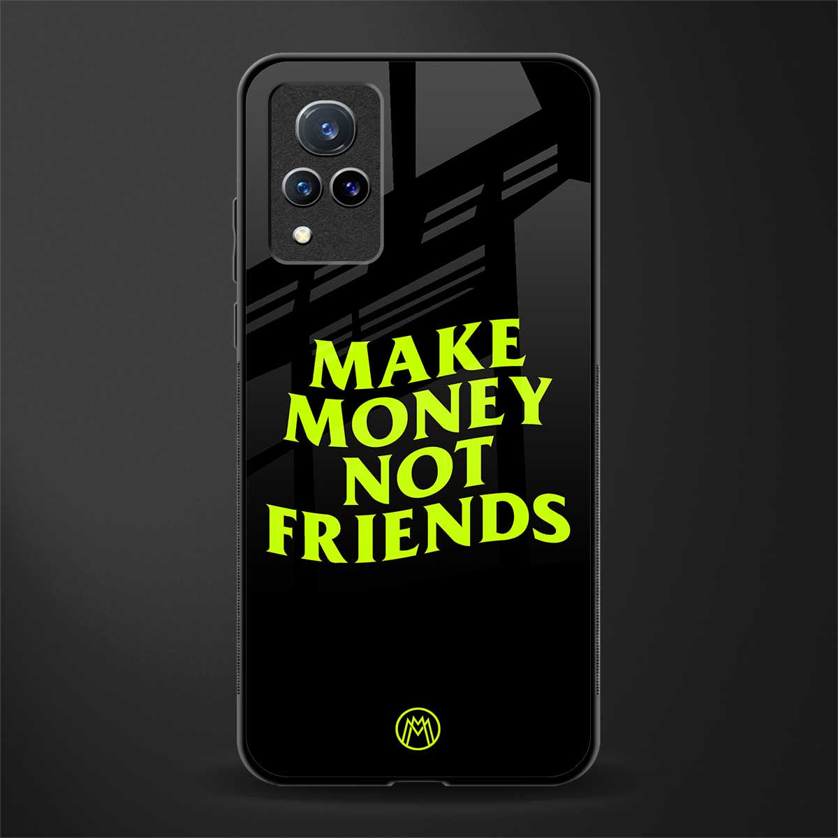 make money not friends glass case for vivo v21 5g image