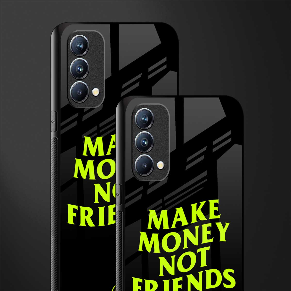 make money not friends glass case for oppo f19 image-2
