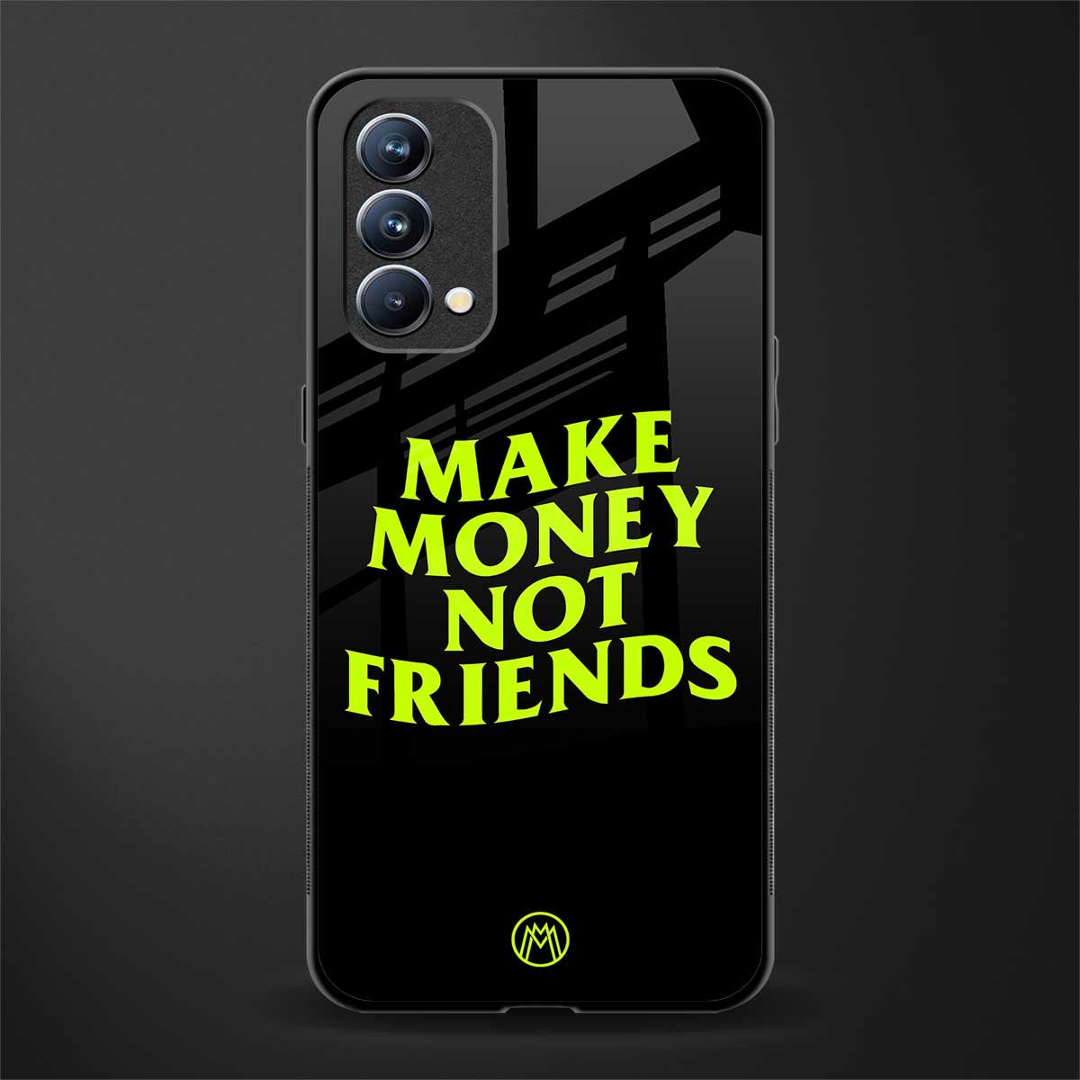 make money not friends glass case for oppo f19 image