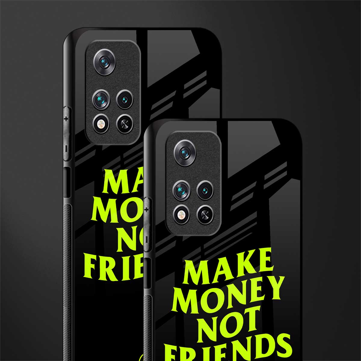 make money not friends glass case for poco m4 pro 5g image-2