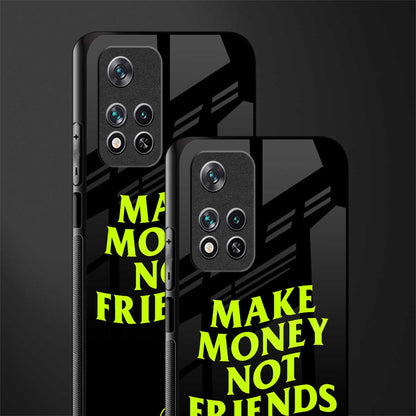 make money not friends glass case for poco m4 pro 5g image-2