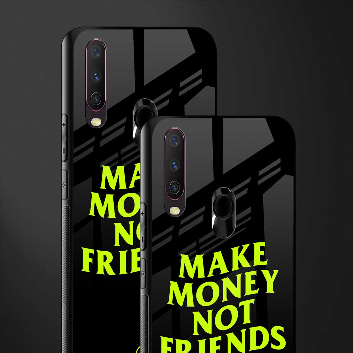 make money not friends glass case for vivo y17 image-2