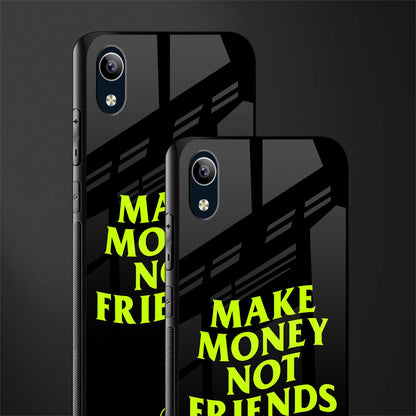 make money not friends glass case for vivo y1s without fingerprint image-2