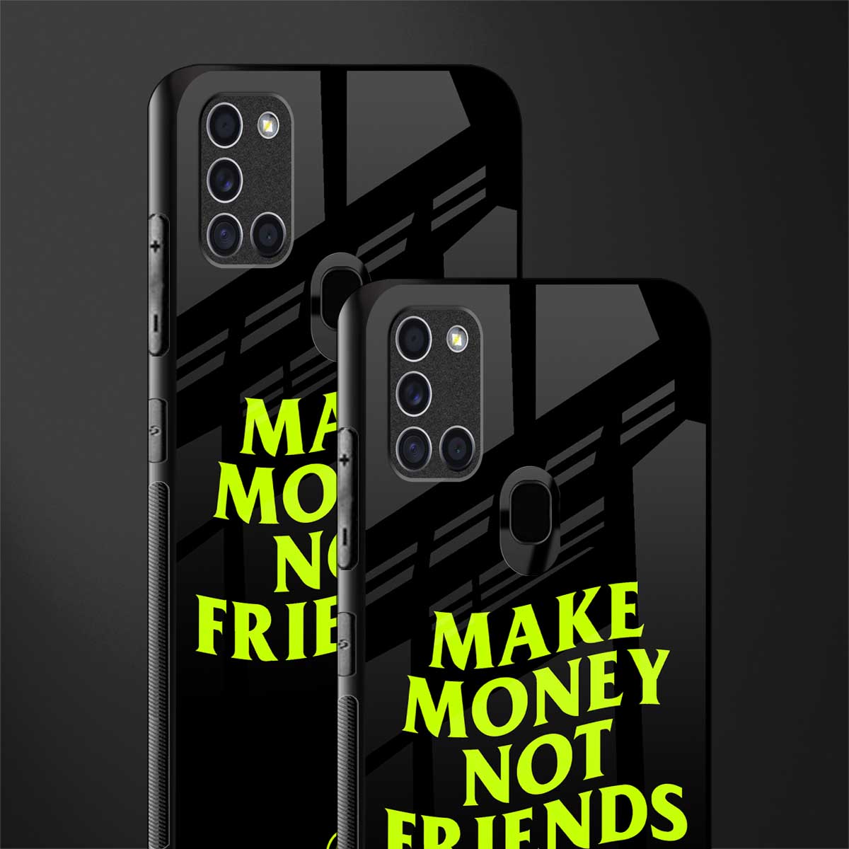 make money not friends glass case for samsung galaxy a21s image-2