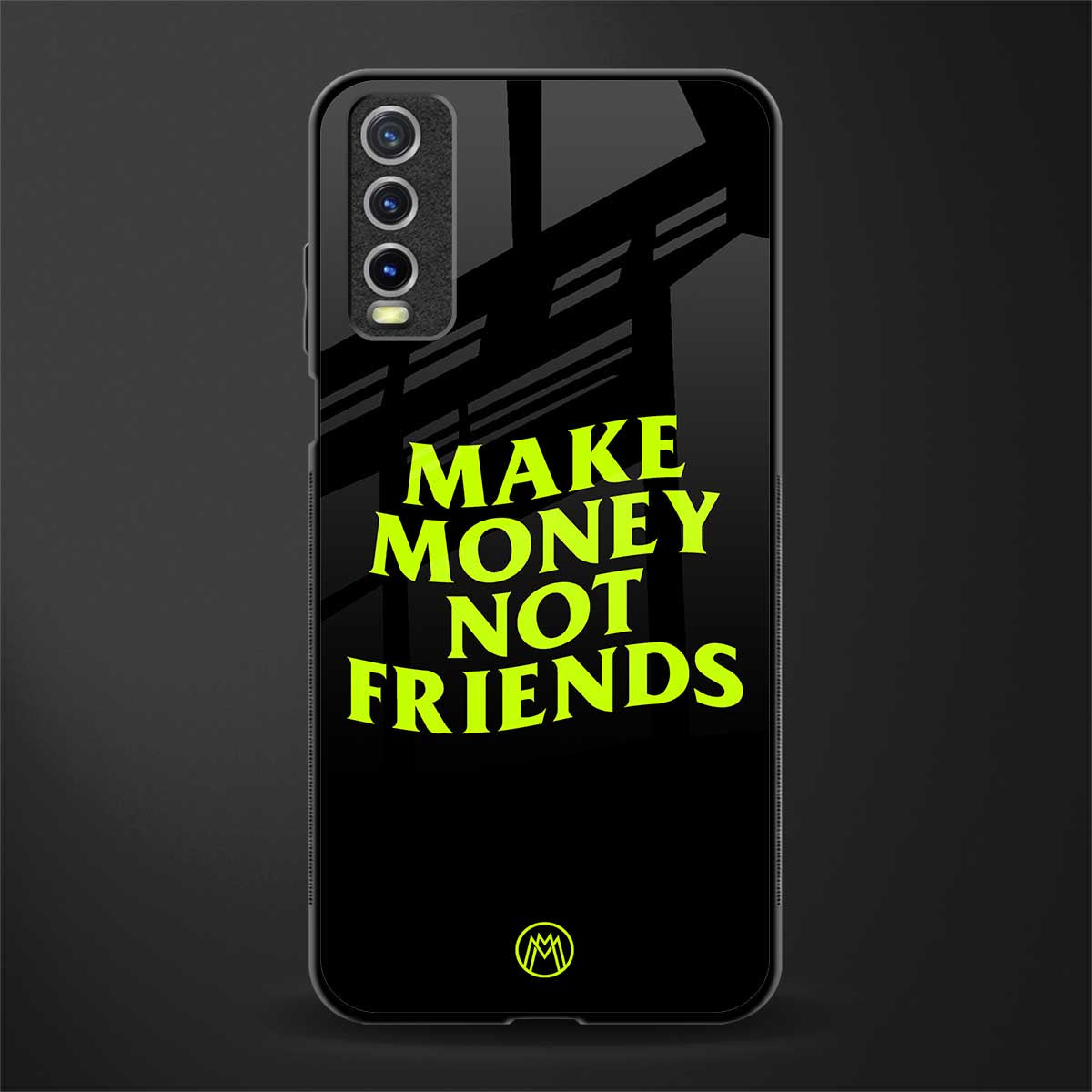 make money not friends glass case for vivo y12s image