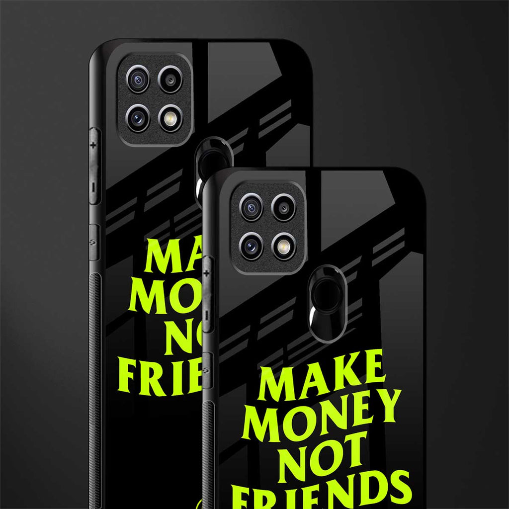 make money not friends glass case for oppo a15 image-2