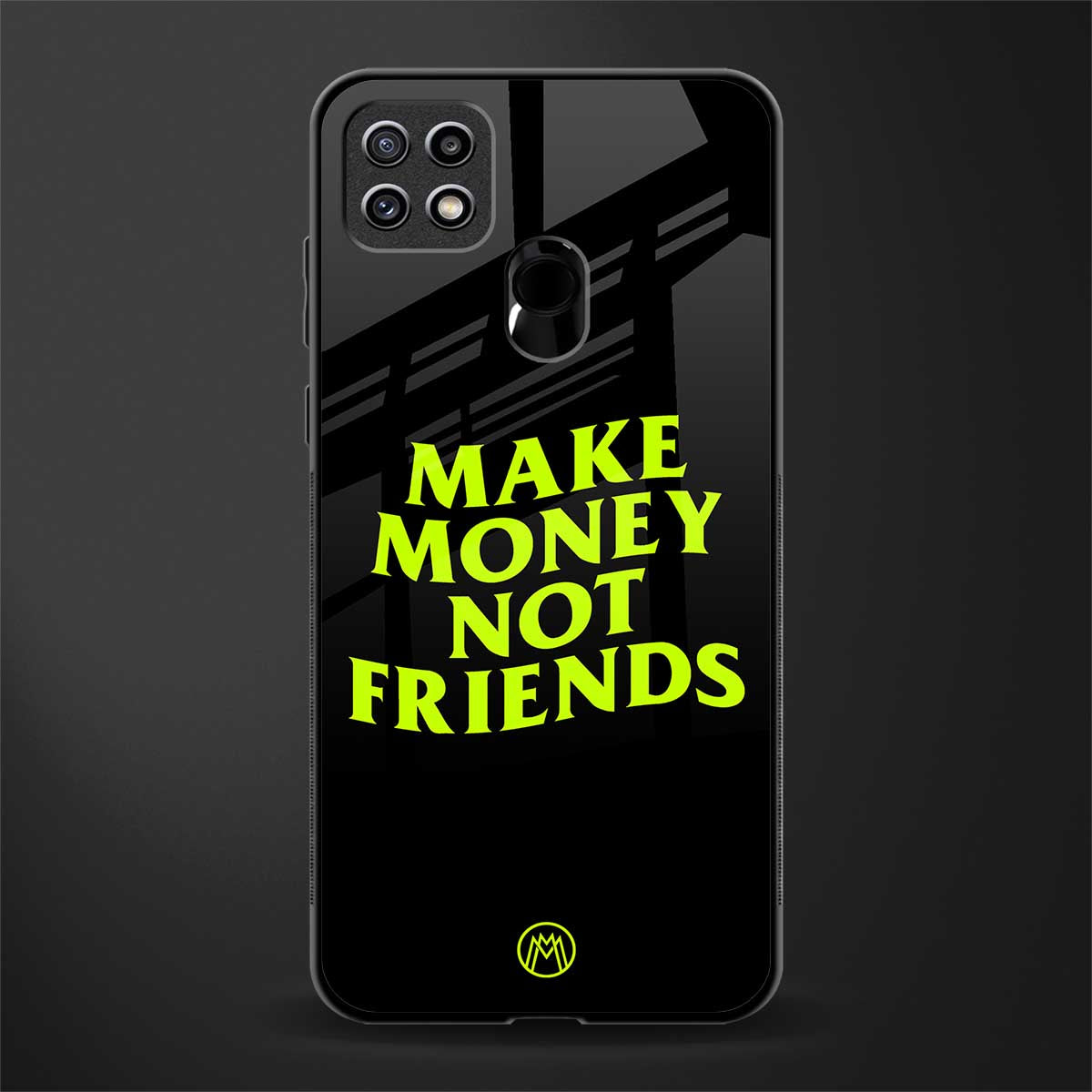 make money not friends glass case for oppo a15 image