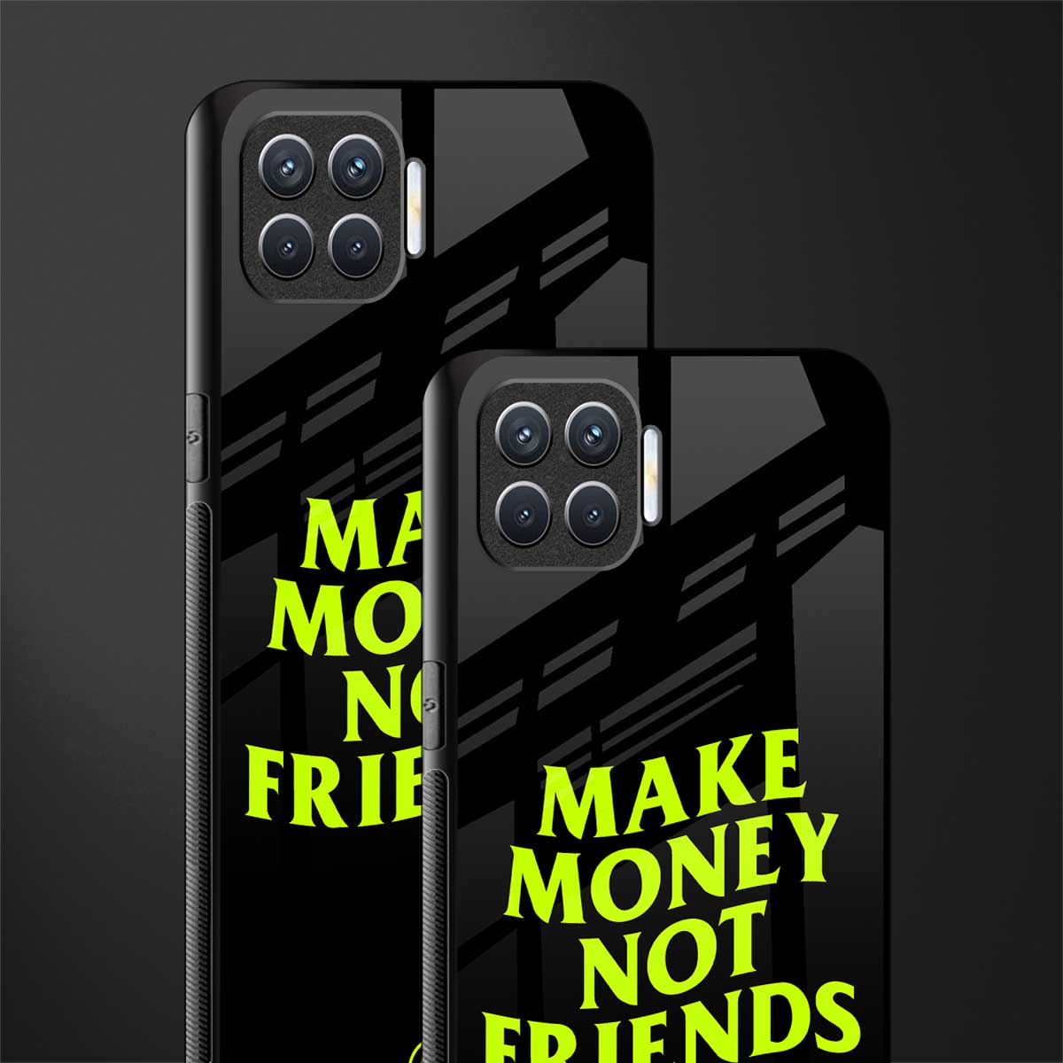 make money not friends glass case for oppo f17 image-2