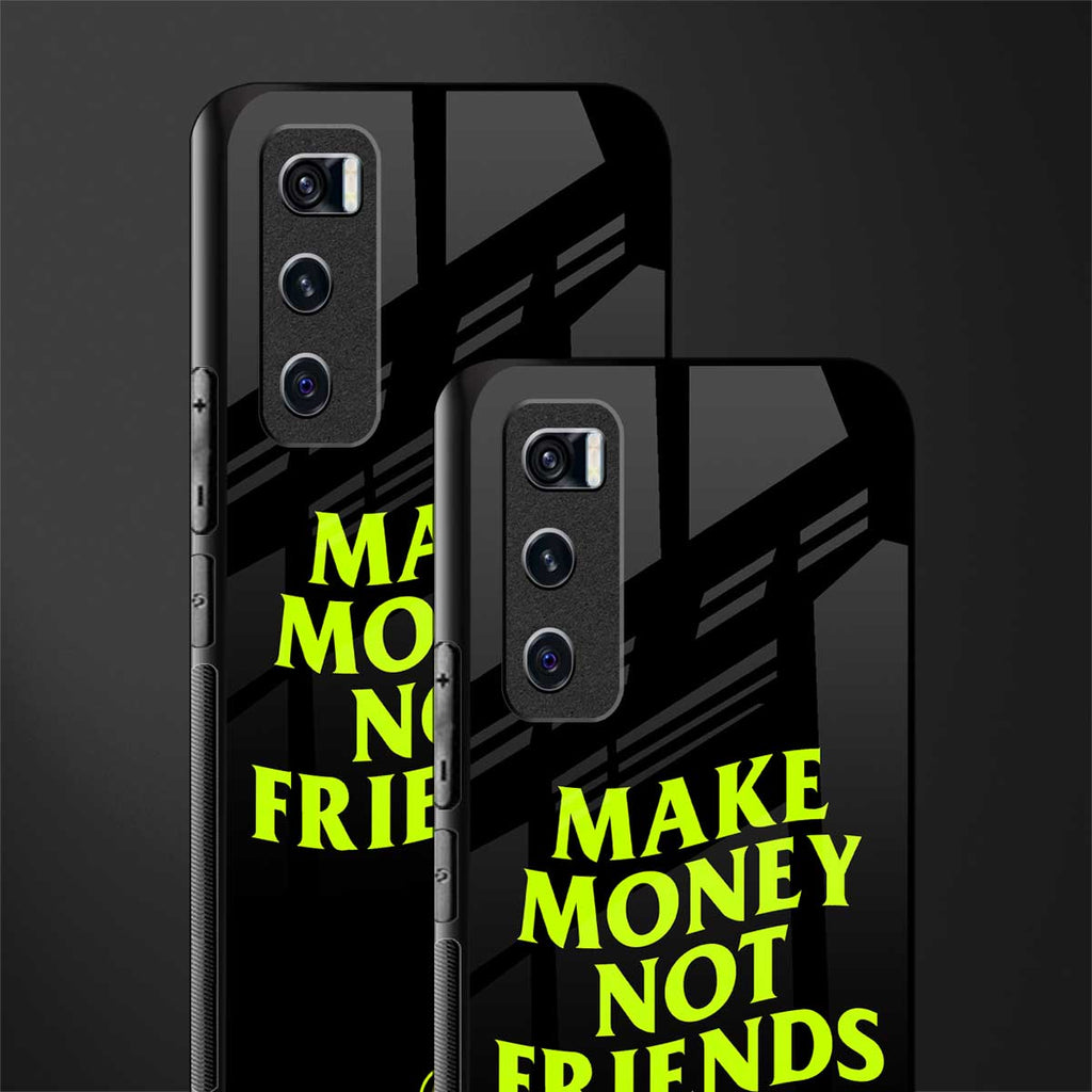 make money not friends glass case for vivo v20 se image-2