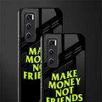 make money not friends glass case for vivo v20 se image-2