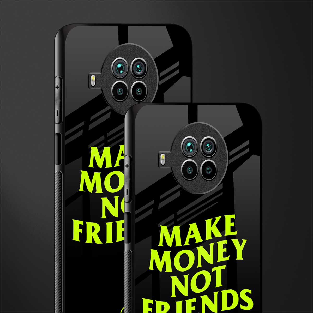 make money not friends glass case for mi 10i image-2