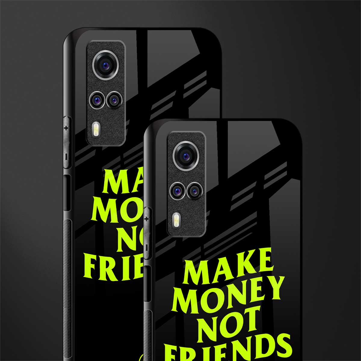 make money not friends glass case for vivo y53s image-2