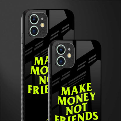 make money not friends glass case for iphone 12 image-2