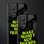 make money not friends glass case for mi 10t 5g image-2