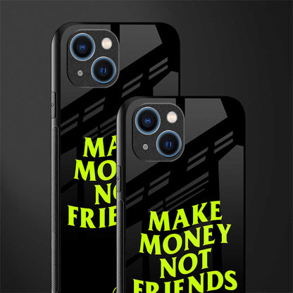 make money not friends glass case for iphone 13 image-2