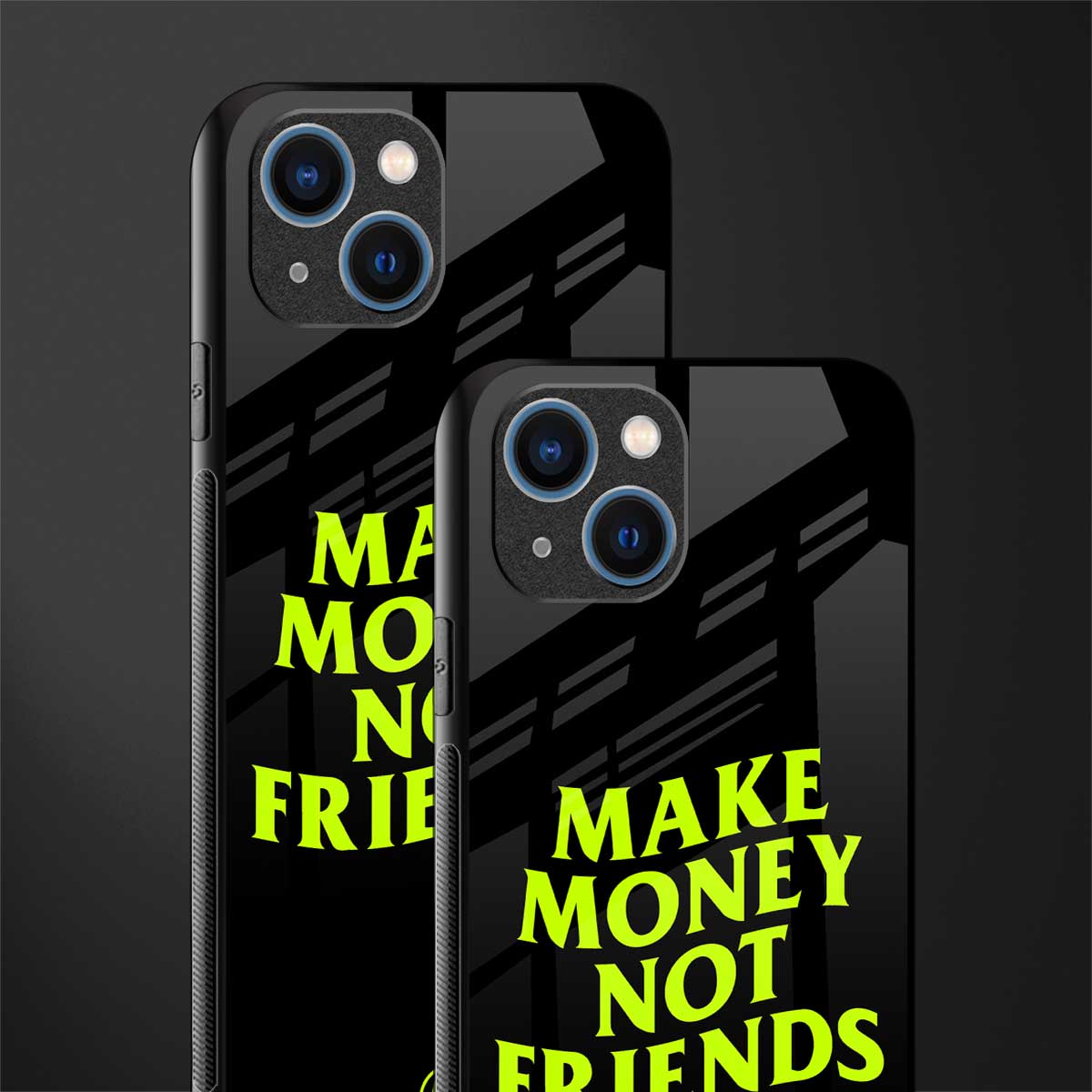 make money not friends glass case for iphone 14 image-2