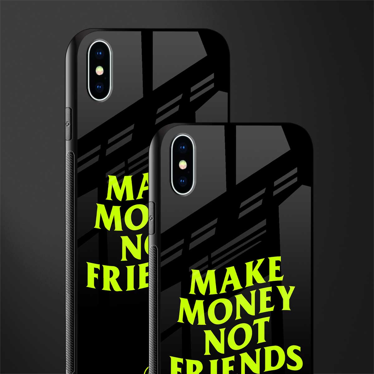 make money not friends glass case for iphone xs max image-2