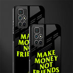 make money not friends glass case for redmi 10 prime image-2