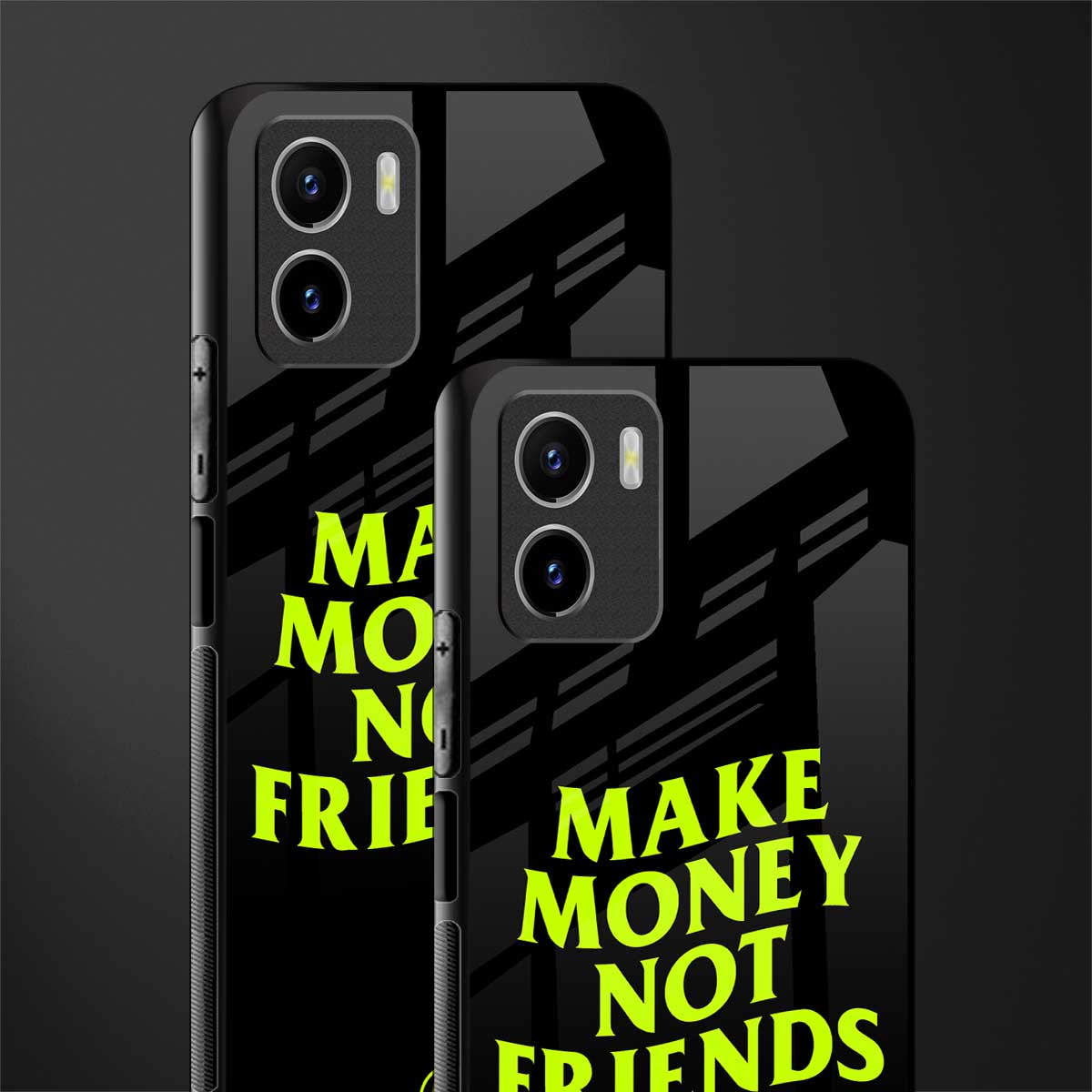 make money not friends glass case for vivo y15s image-2
