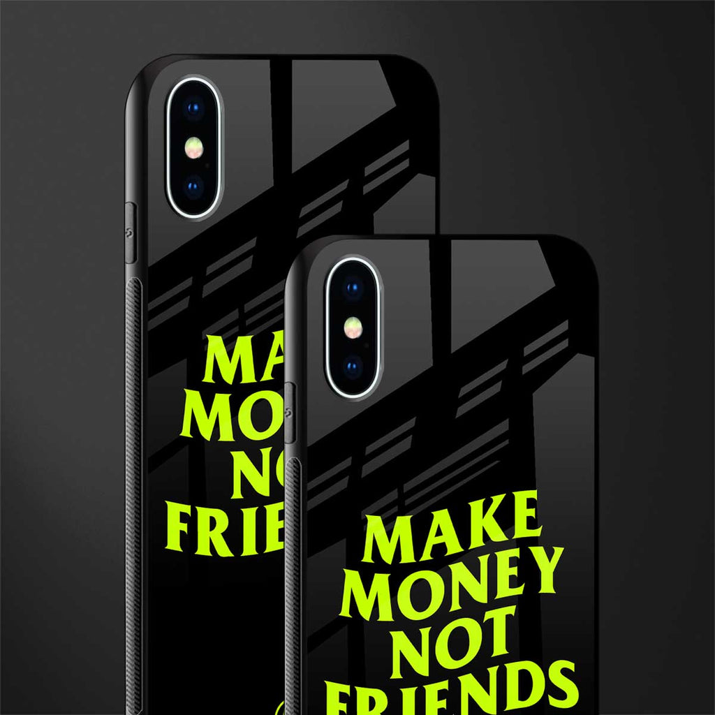 make money not friends glass case for iphone x image-2