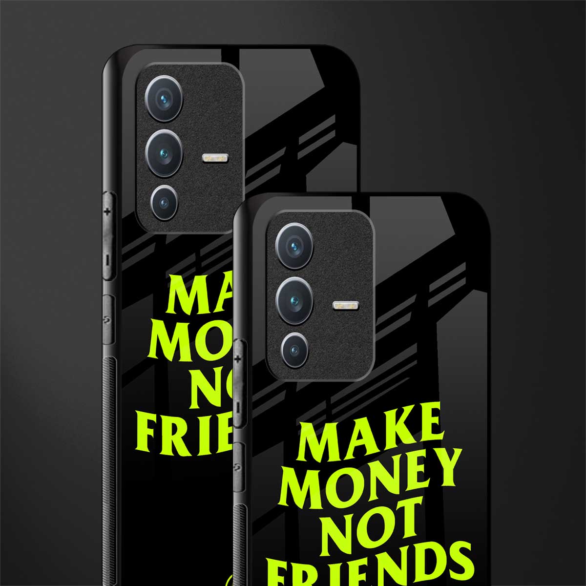 make money not friends glass case for vivo v23 5g image-2