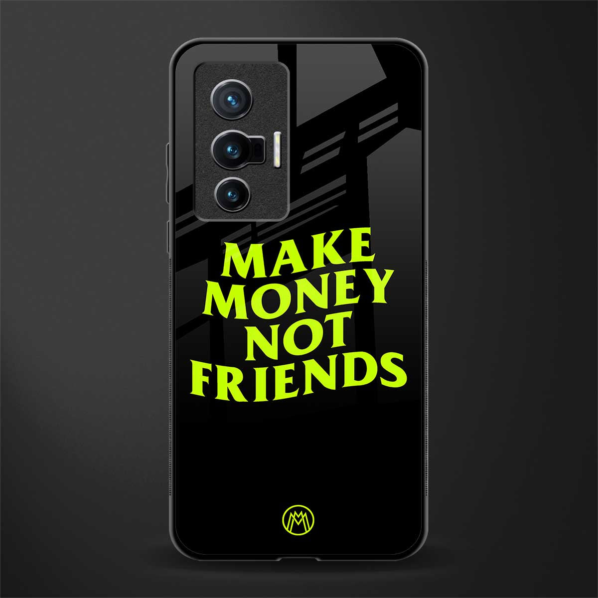 make money not friends glass case for vivo x70 image
