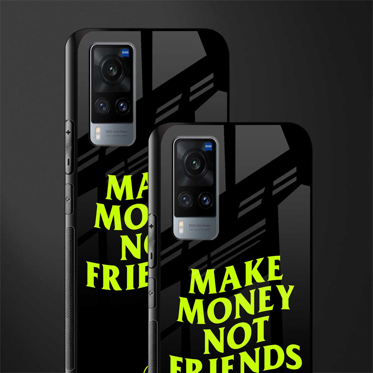 make money not friends glass case for vivo x60 image-2