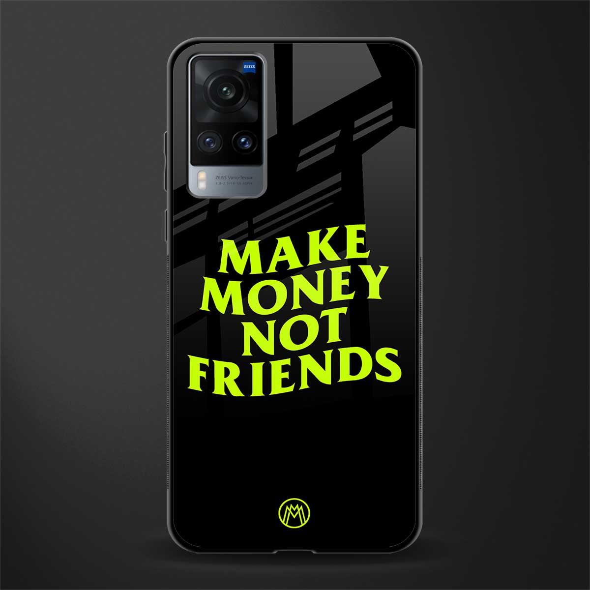 make money not friends glass case for vivo x60 image