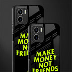 make money not friends back phone cover | glass case for vivo y72