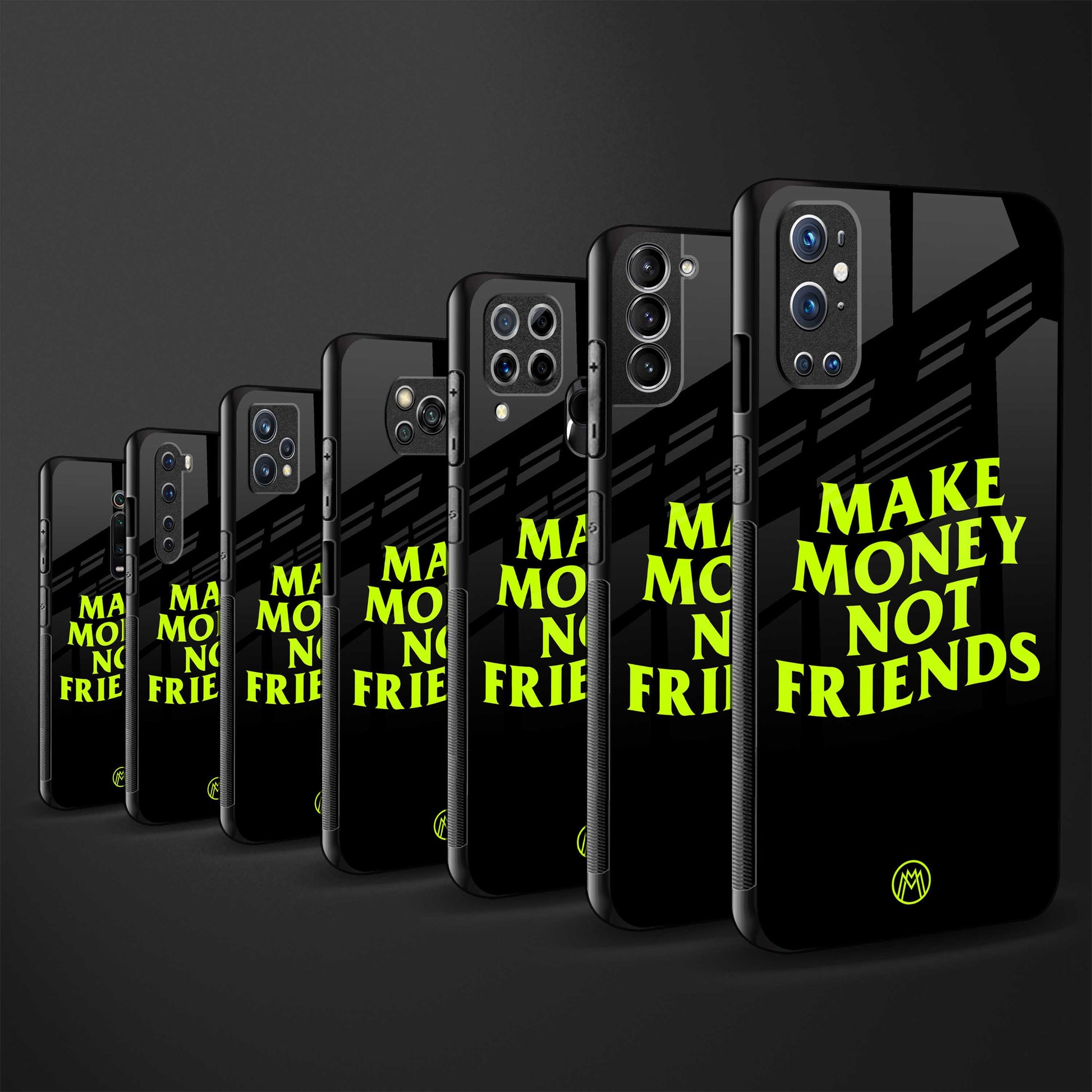make money not friends back phone cover | glass case for vivo y73
