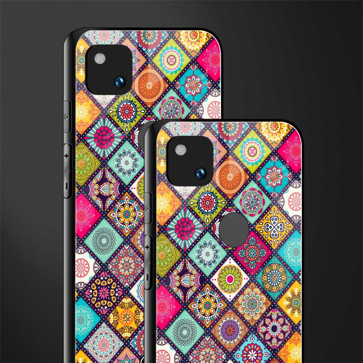 mandala art back phone cover | glass case for google pixel 4a 4g