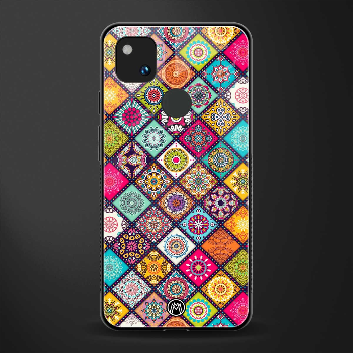 mandala art back phone cover | glass case for google pixel 4a 4g