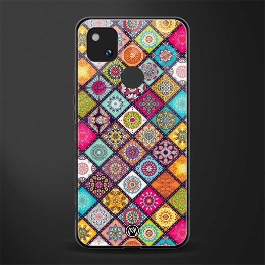 mandala art back phone cover | glass case for google pixel 4a 4g