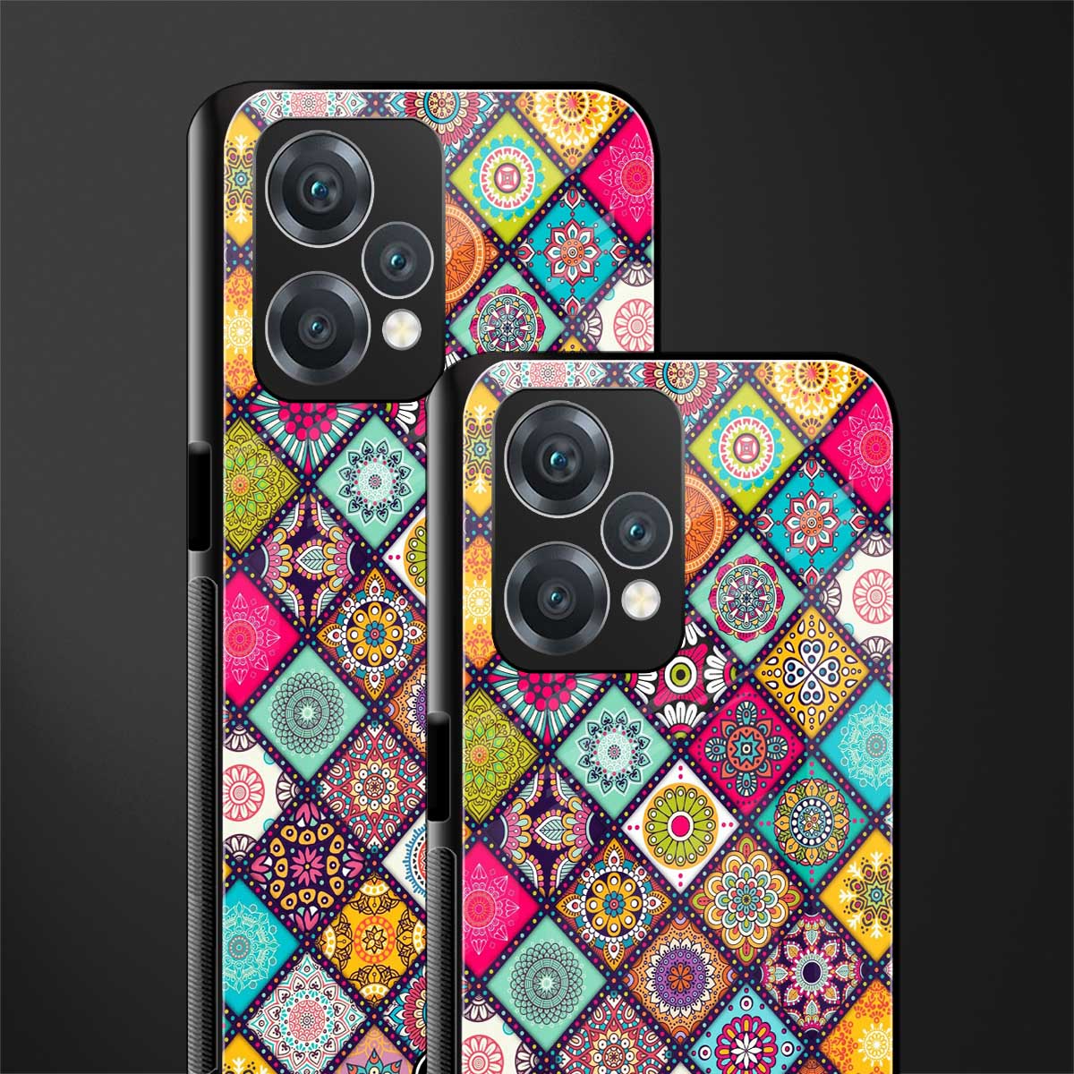 mandala art back phone cover | glass case for realme 9 pro 5g