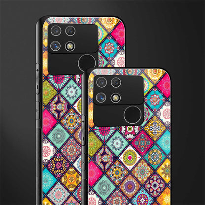 mandala art back phone cover | glass case for realme narzo 50a