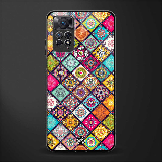mandala art back phone cover | glass case for redmi note 11 pro plus 4g/5g