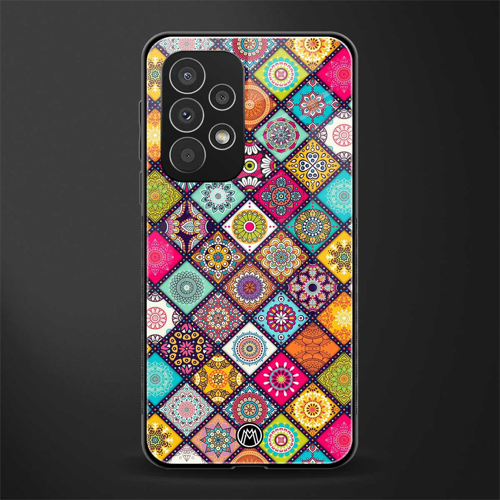 mandala art back phone cover | glass case for samsung galaxy a73 5g