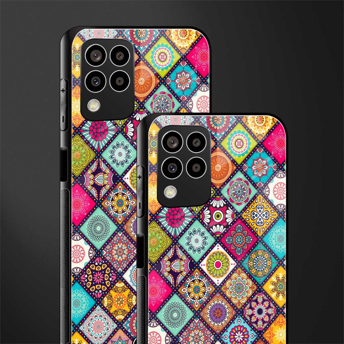 mandala art back phone cover | glass case for samsung galaxy m33 5g