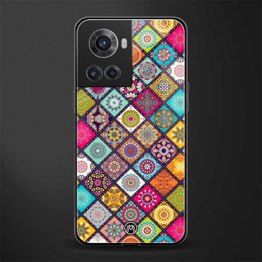 mandala art back phone cover | glass case for oneplus 10r 5g