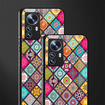 mandala art back phone cover | glass case for xiaomi 12 pro