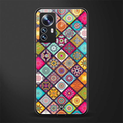 mandala art back phone cover | glass case for xiaomi 12 pro