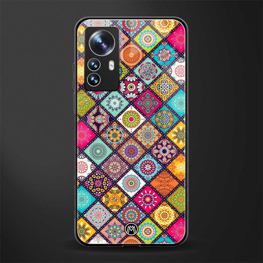 mandala art back phone cover | glass case for xiaomi 12 pro