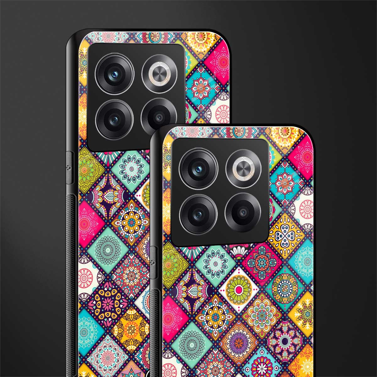 mandala art back phone cover | glass case for oneplus 10t